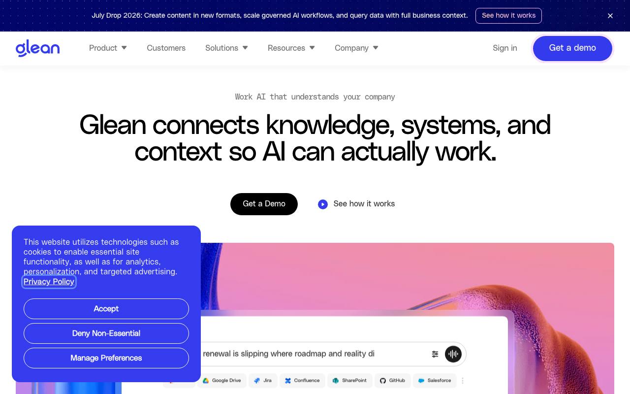 Glean screenshot