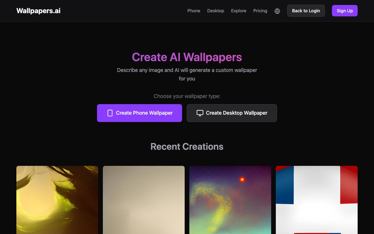 Wallpapers AI screenshot