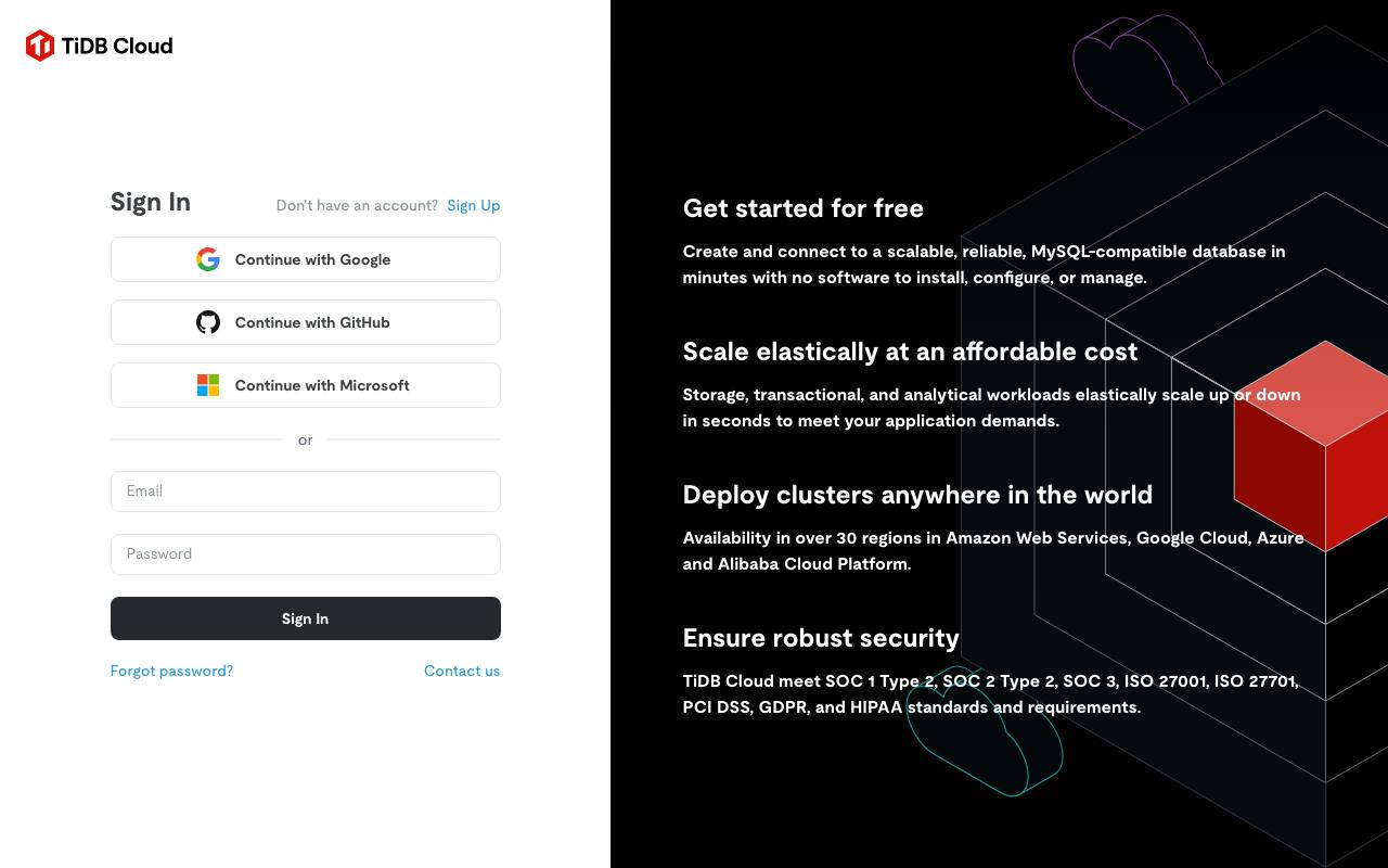 Tidb screenshot