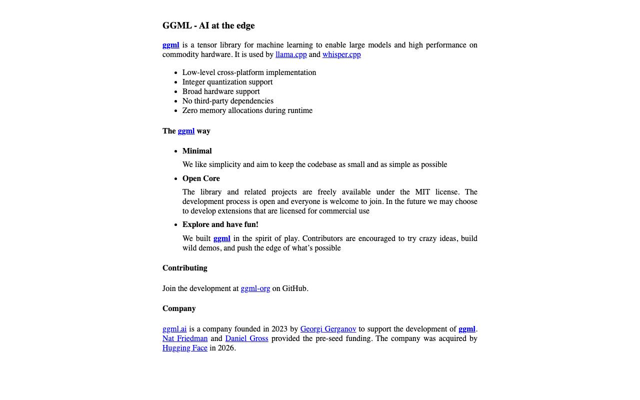 GGML screenshot