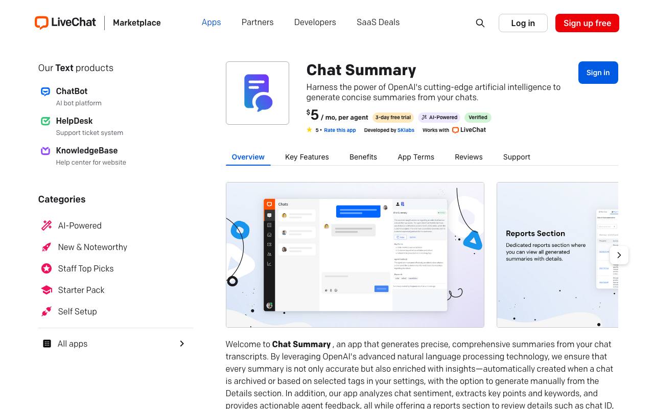 Chat Summary screenshot
