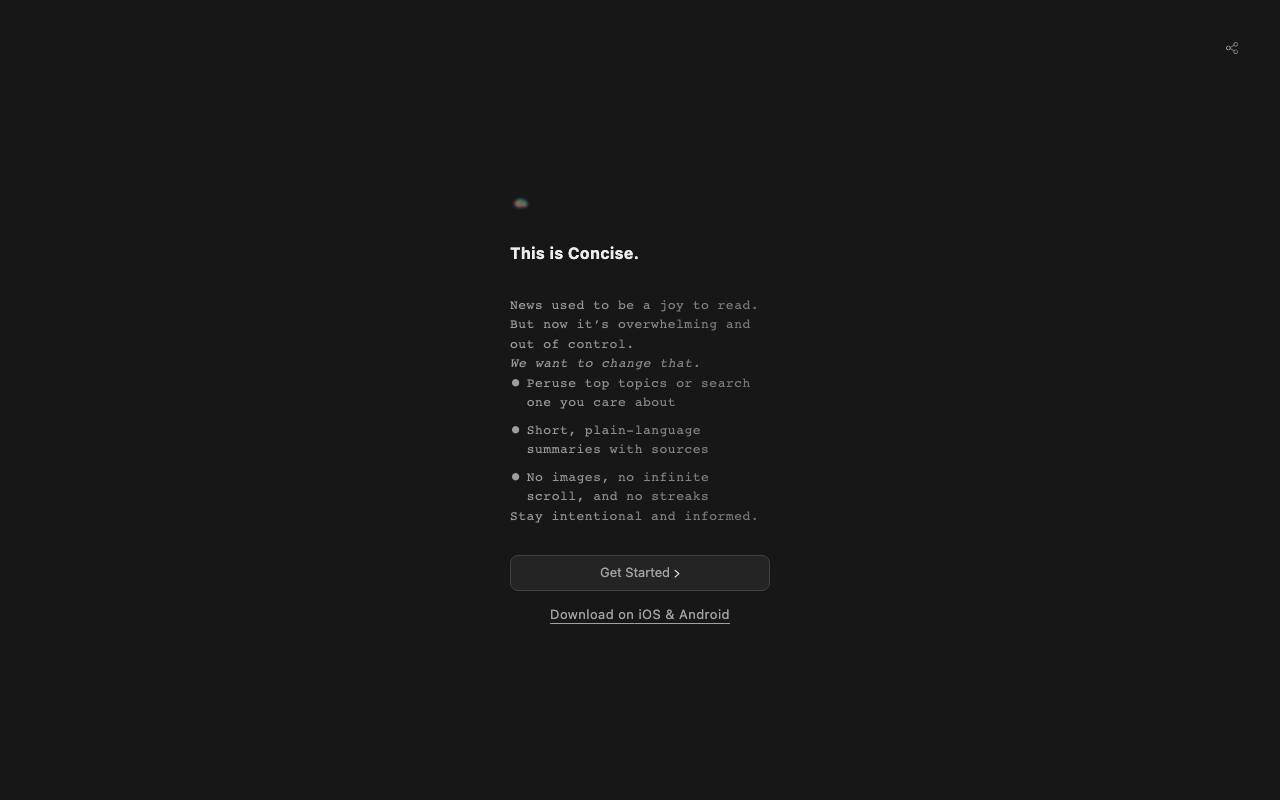 Concise AI screenshot