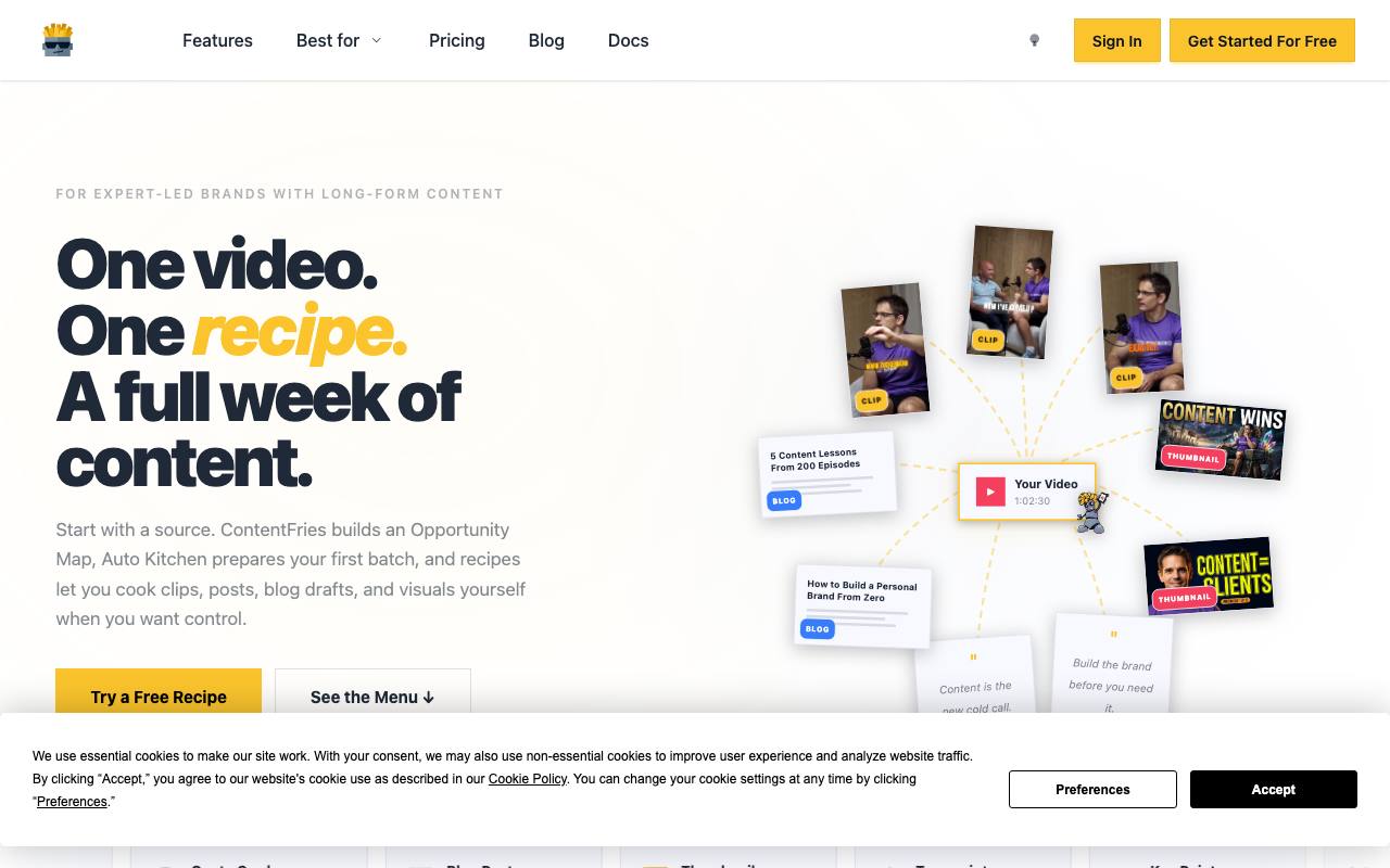 Contentfries screenshot