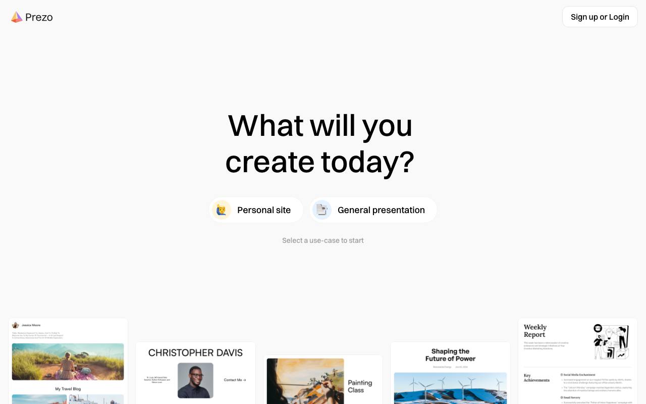 Prezo screenshot