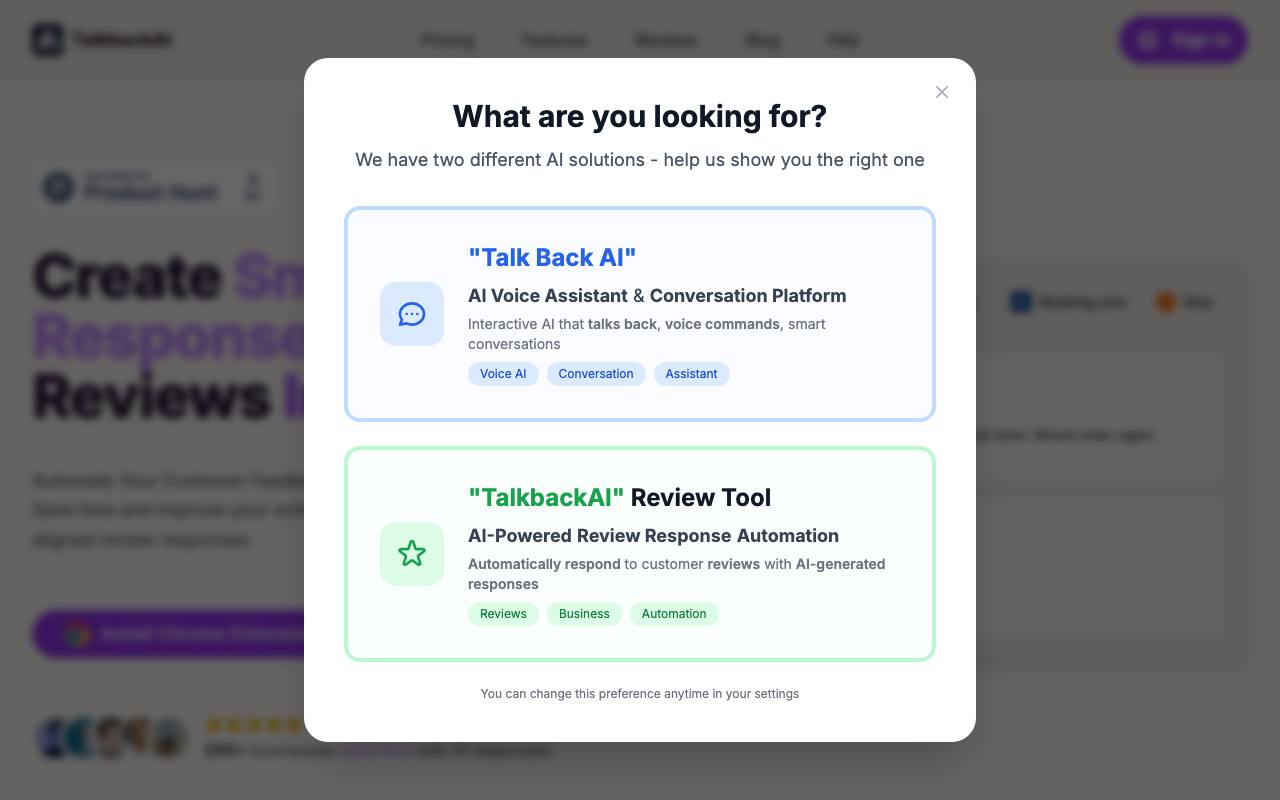 Talkback AI screenshot