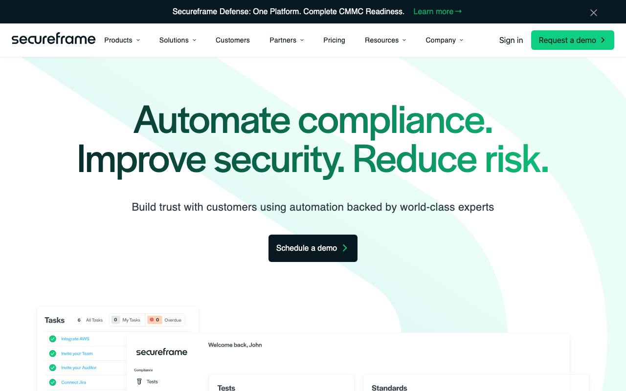 Secureframe screenshot
