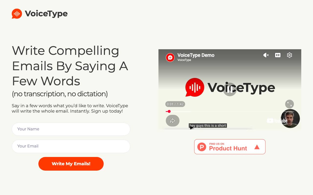 VoiceType screenshot