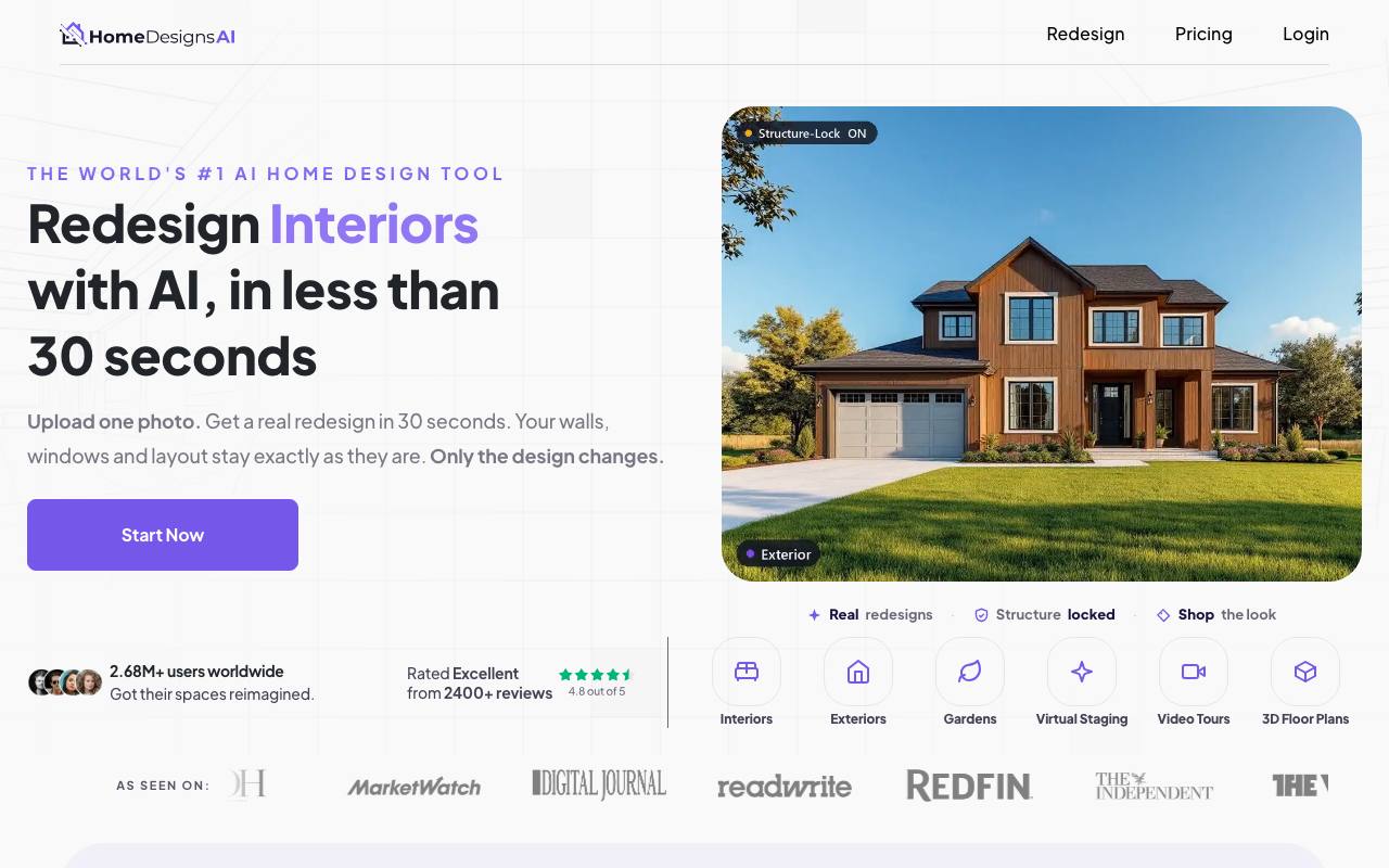 HomeDesignsAI screenshot