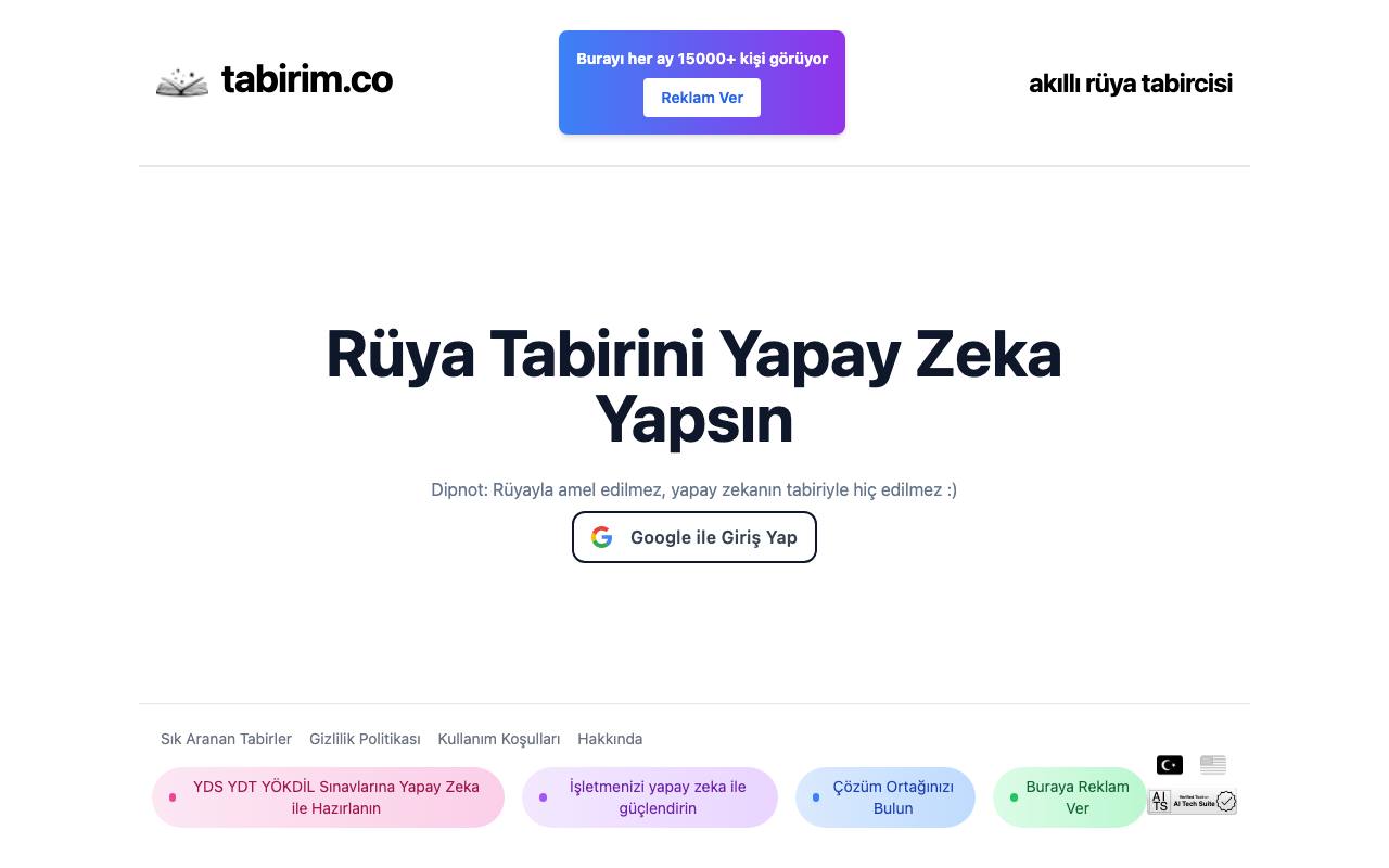 Tabirim screenshot