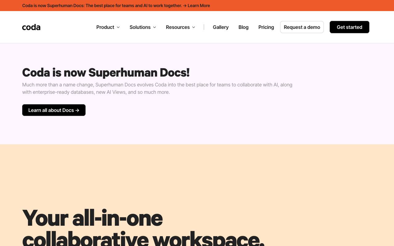 Coda screenshot