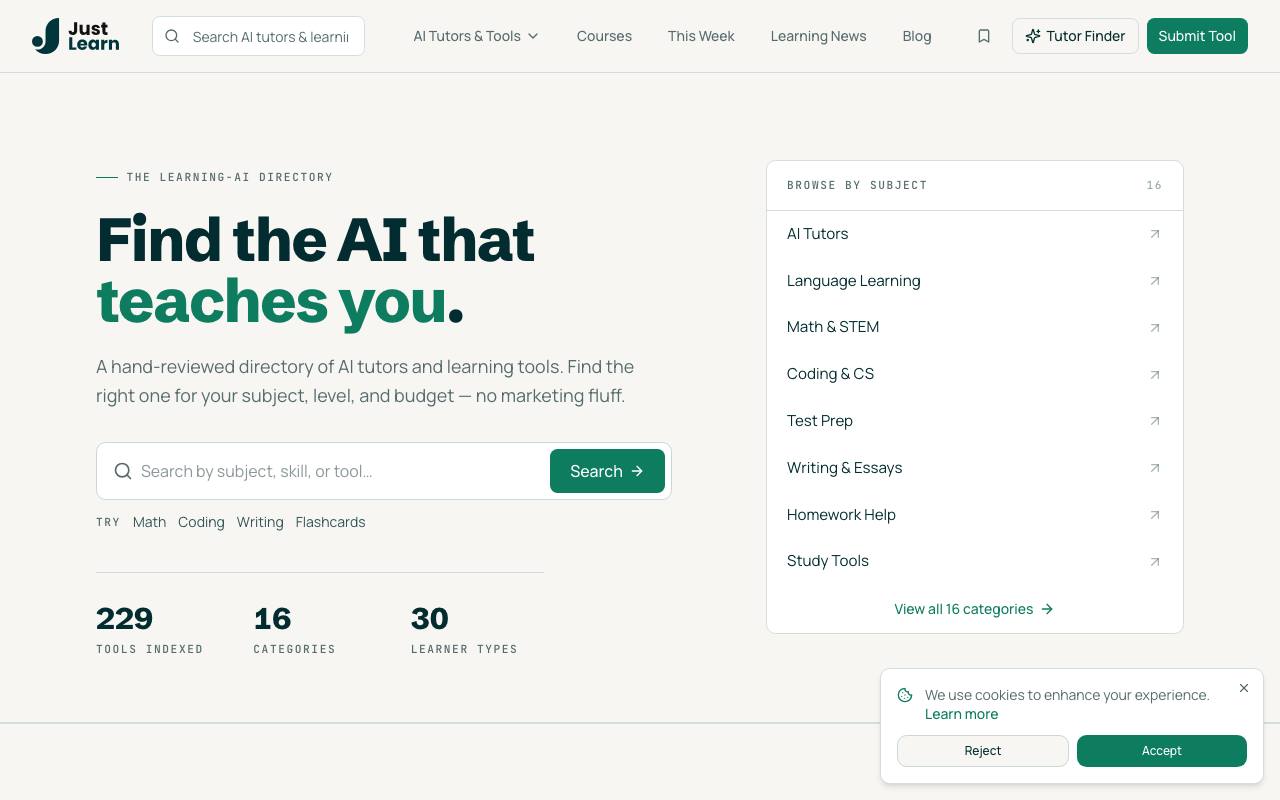 JustLearn screenshot