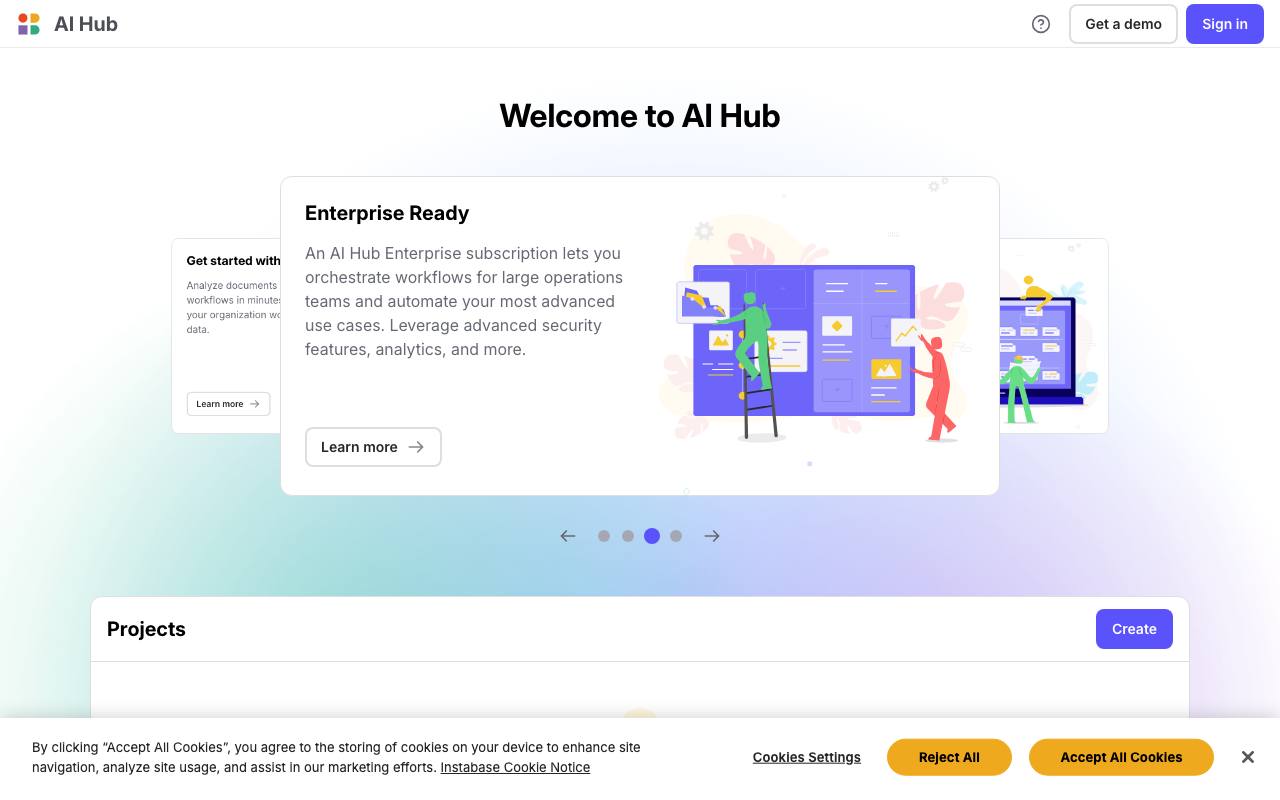 AI hub screenshot