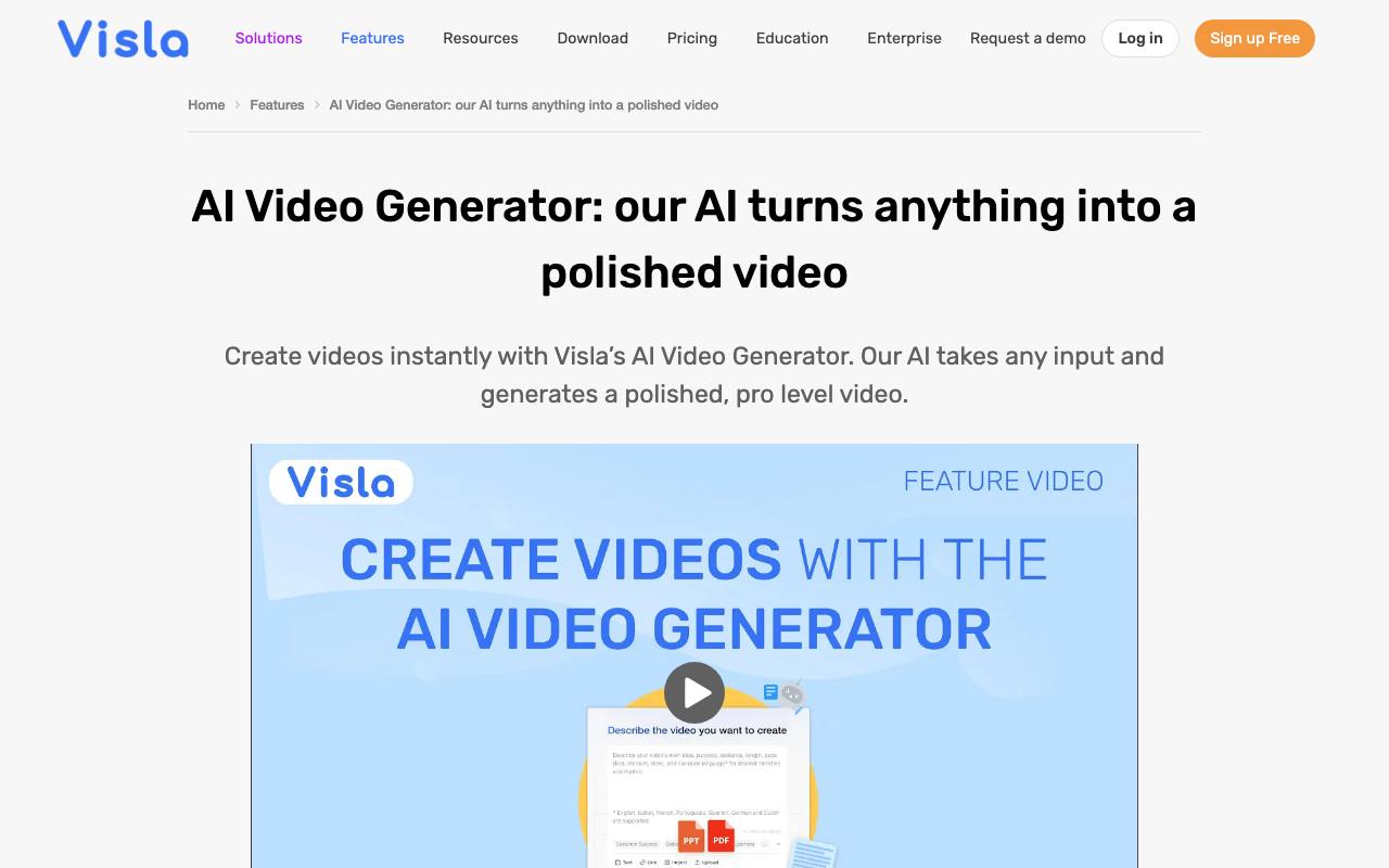 Visla screenshot