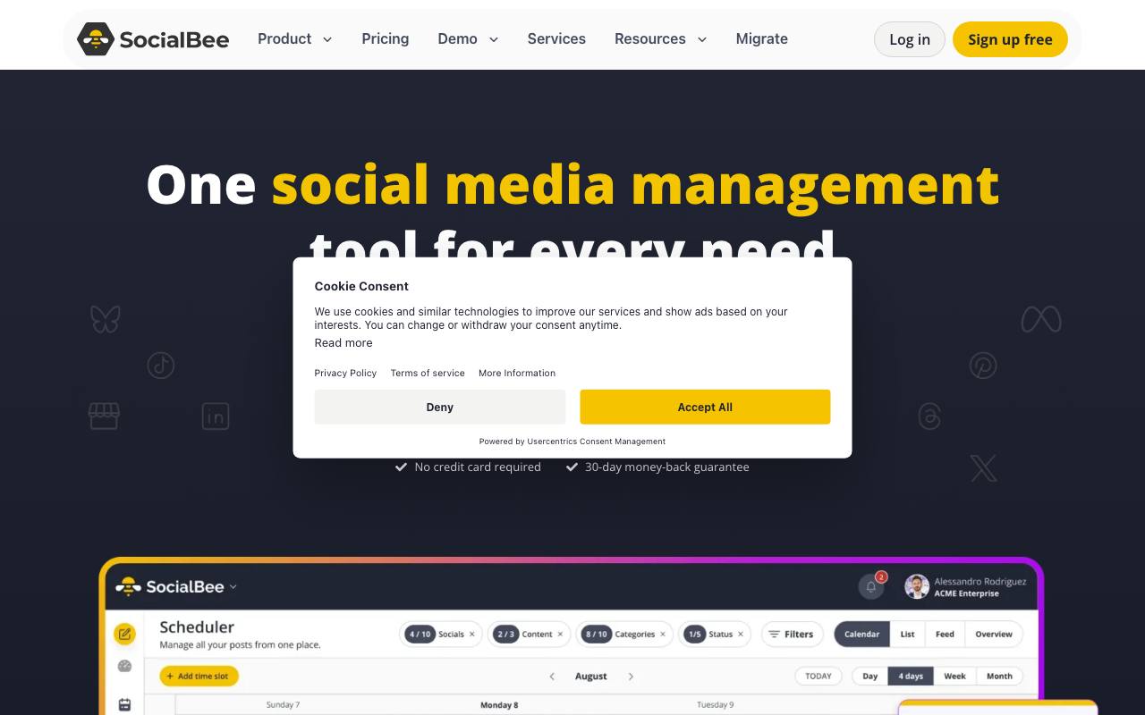 SocialBee screenshot
