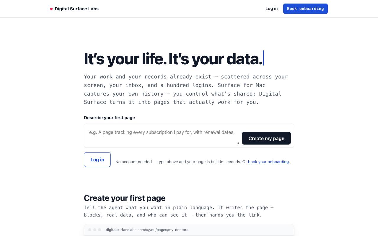 Digital Surface screenshot