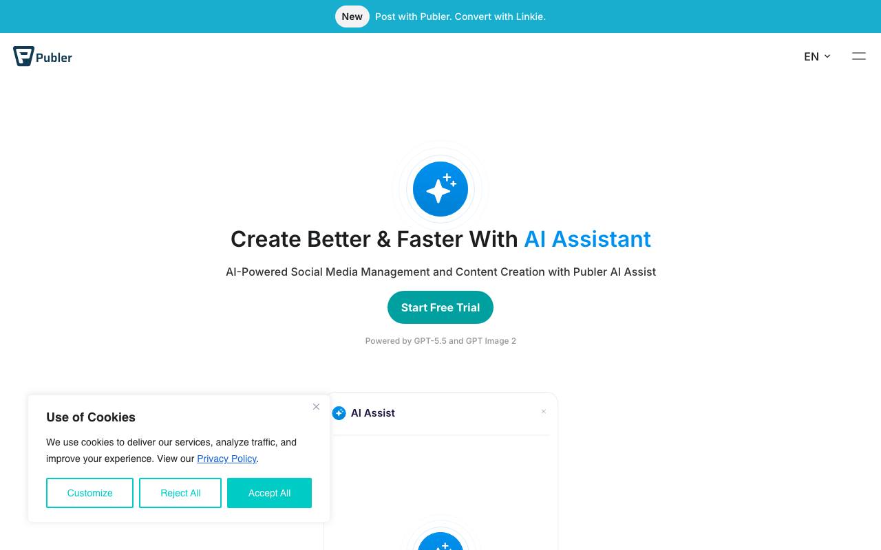 Publer AI Assist screenshot