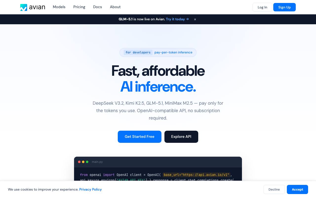 Avian.io screenshot