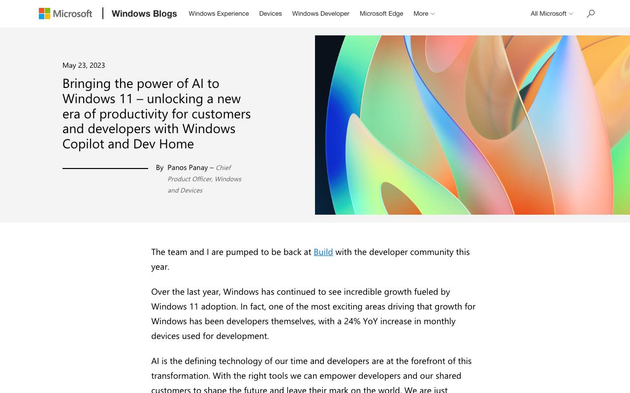 Windows Copilot screenshot