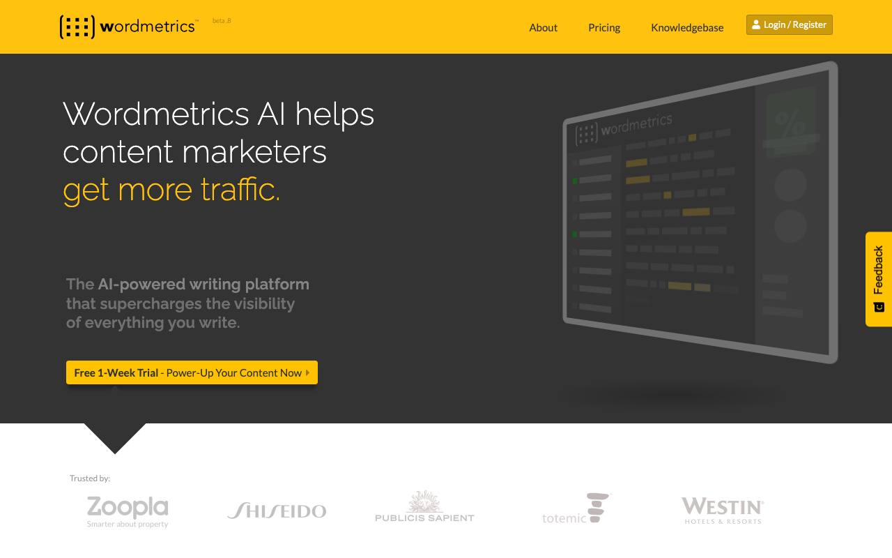 Wordmetrics screenshot