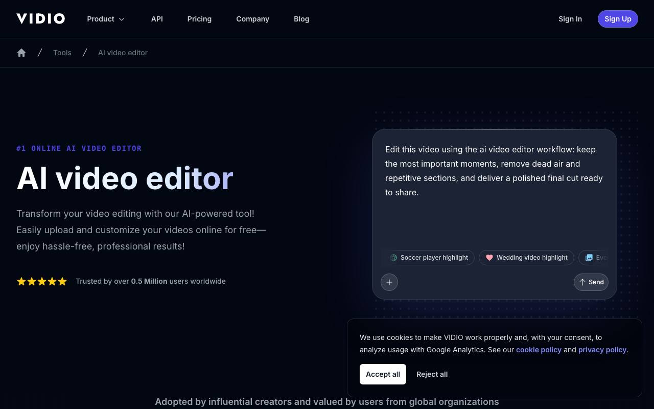 Vidio screenshot