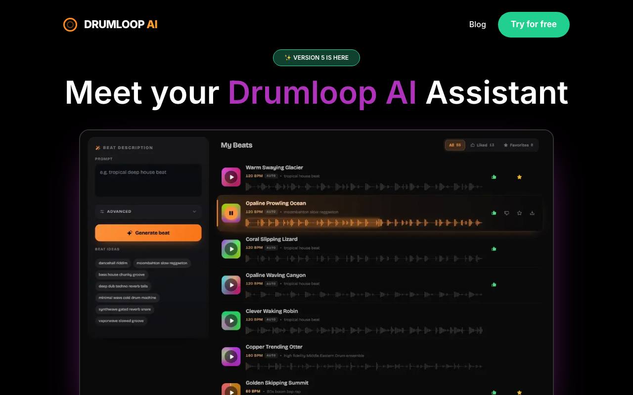 Drumloop AI screenshot