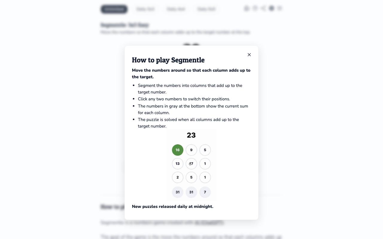 Segmentle screenshot