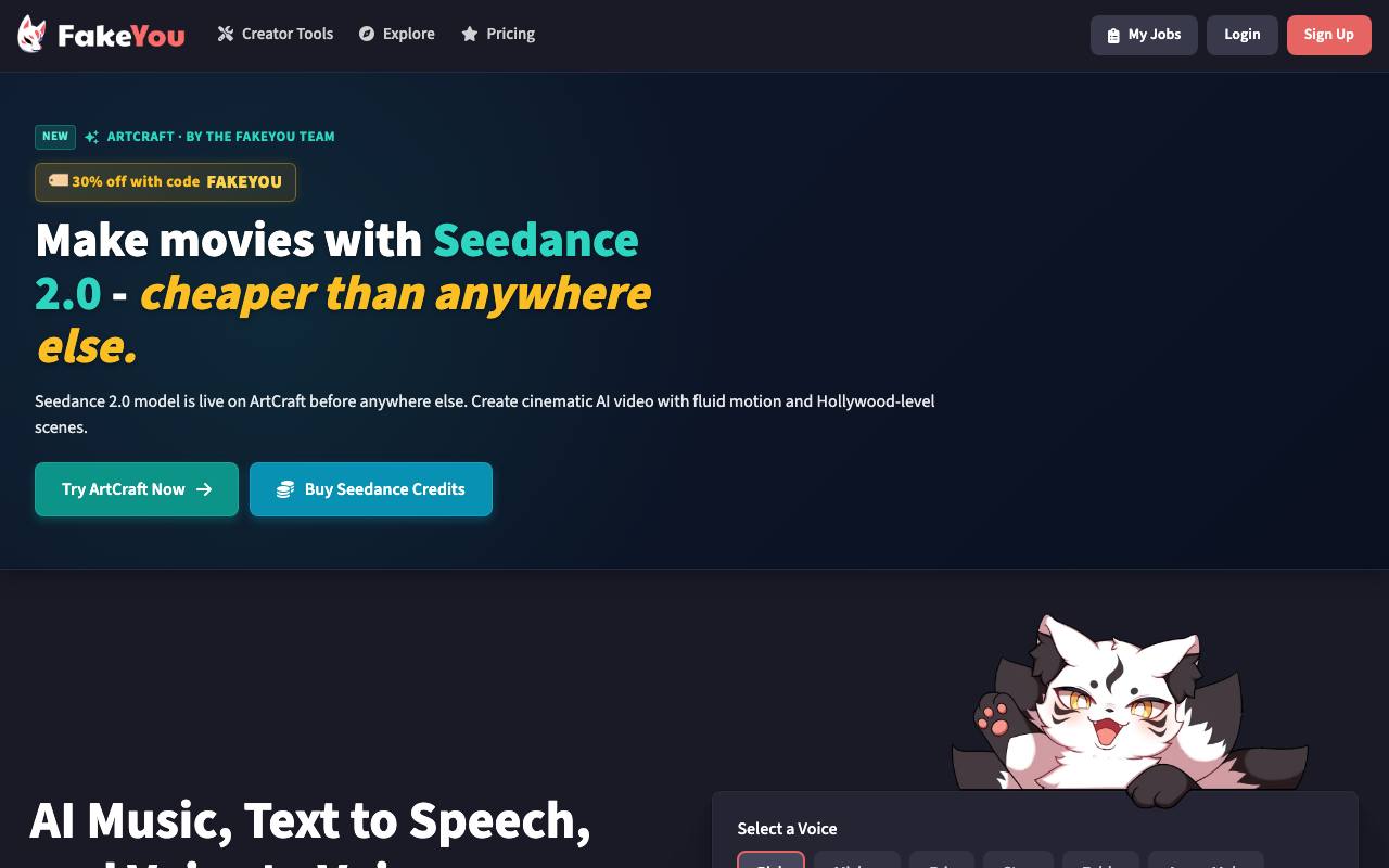 FakeYou screenshot