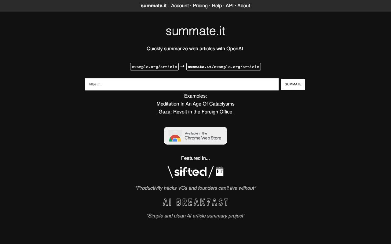 Summate.it screenshot
