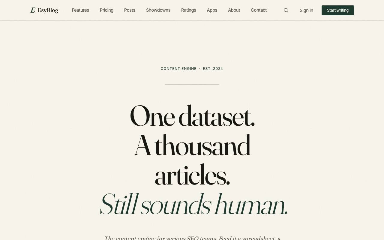 Esyblog screenshot