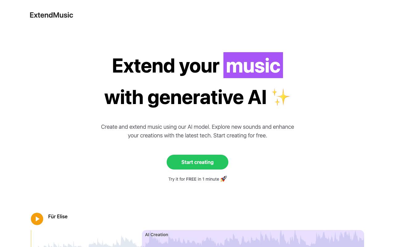 ExtendMusic AI screenshot