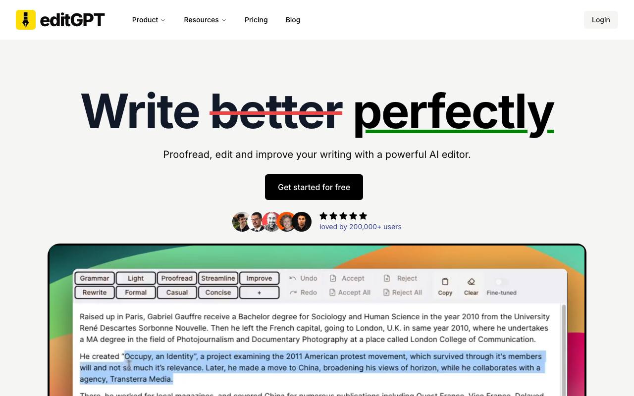 EditGPT screenshot