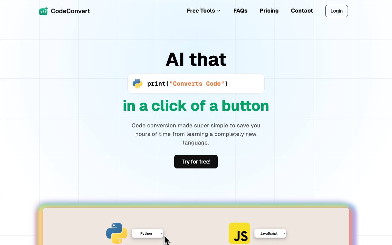 CodeConvert AI screenshot