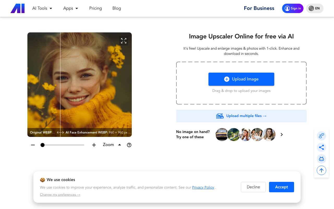 Nero AI Image Upscaler screenshot