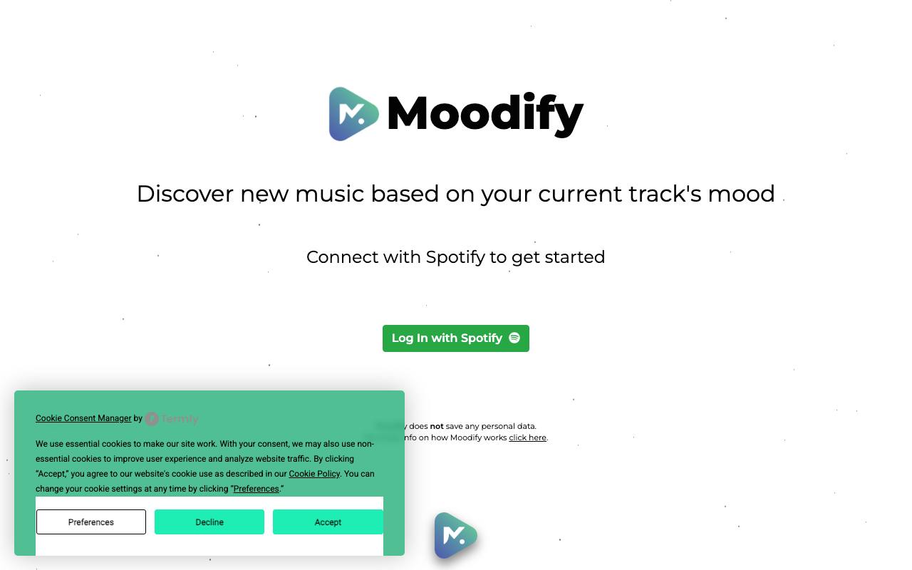 Moodify screenshot