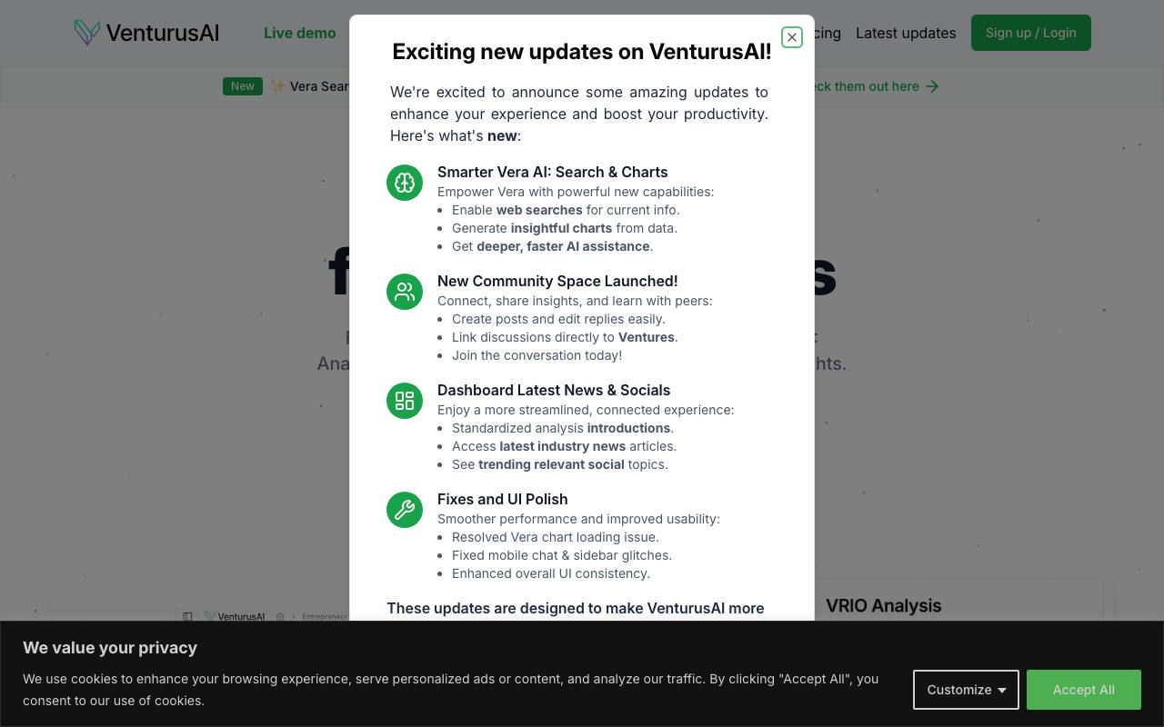 VenturusAI screenshot