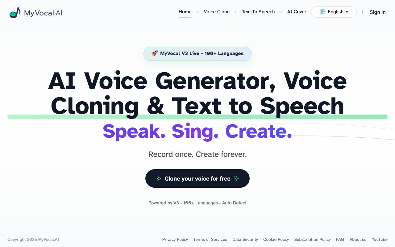 MyVocal AI screenshot