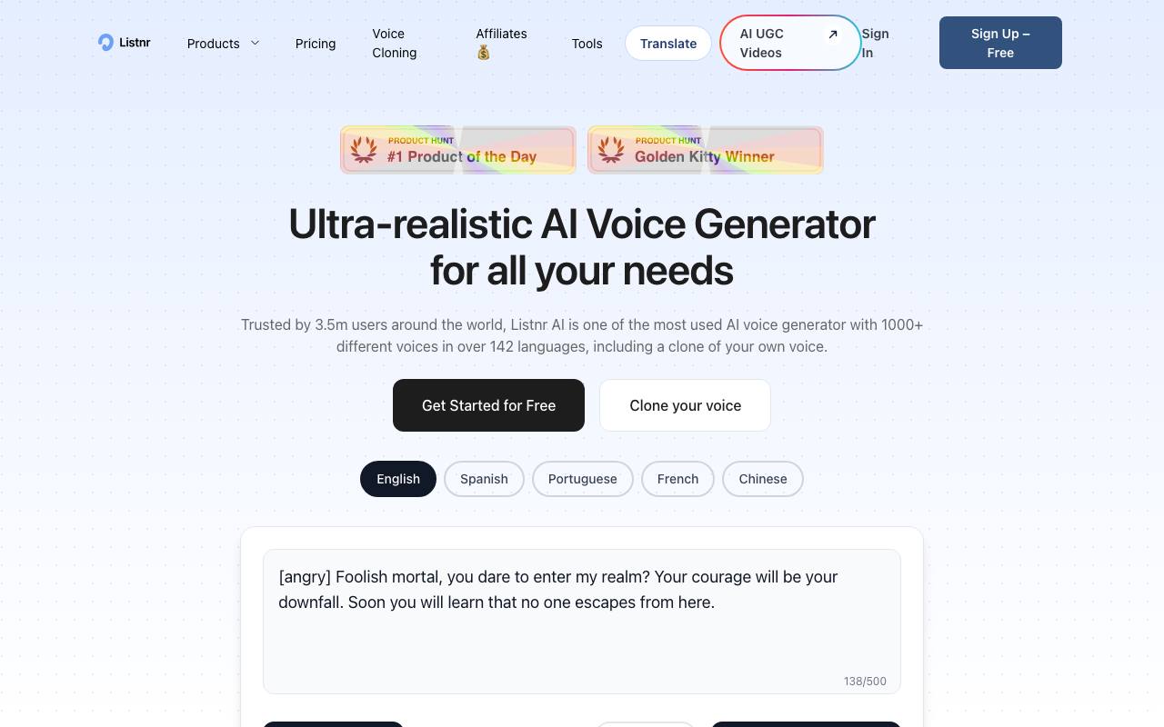Listnr screenshot