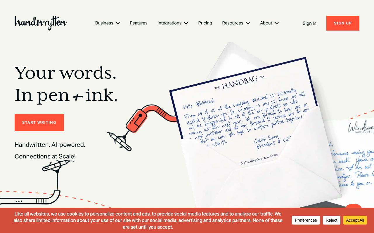 Handwrytten screenshot