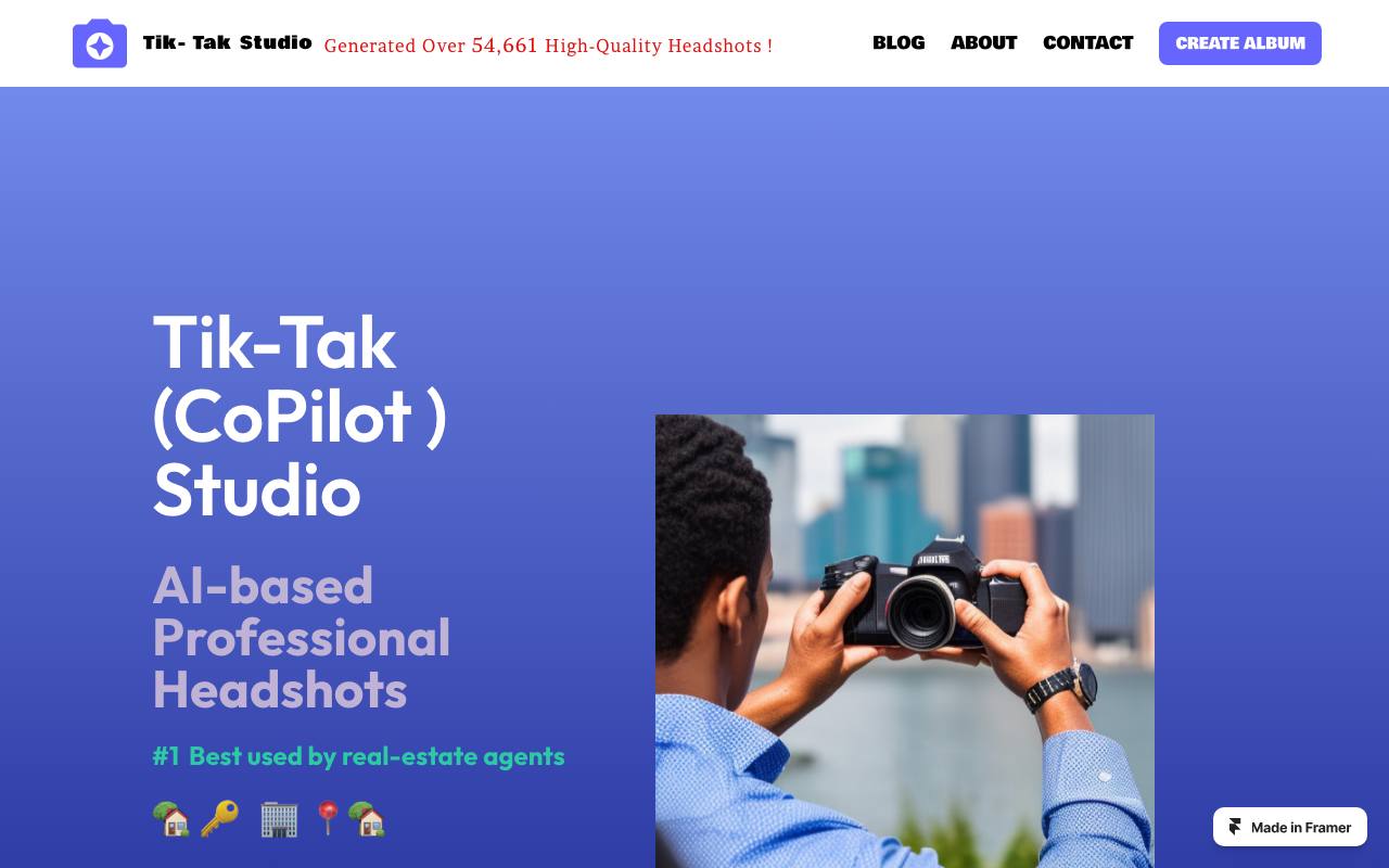Tiktak (co-pilot) studio screenshot