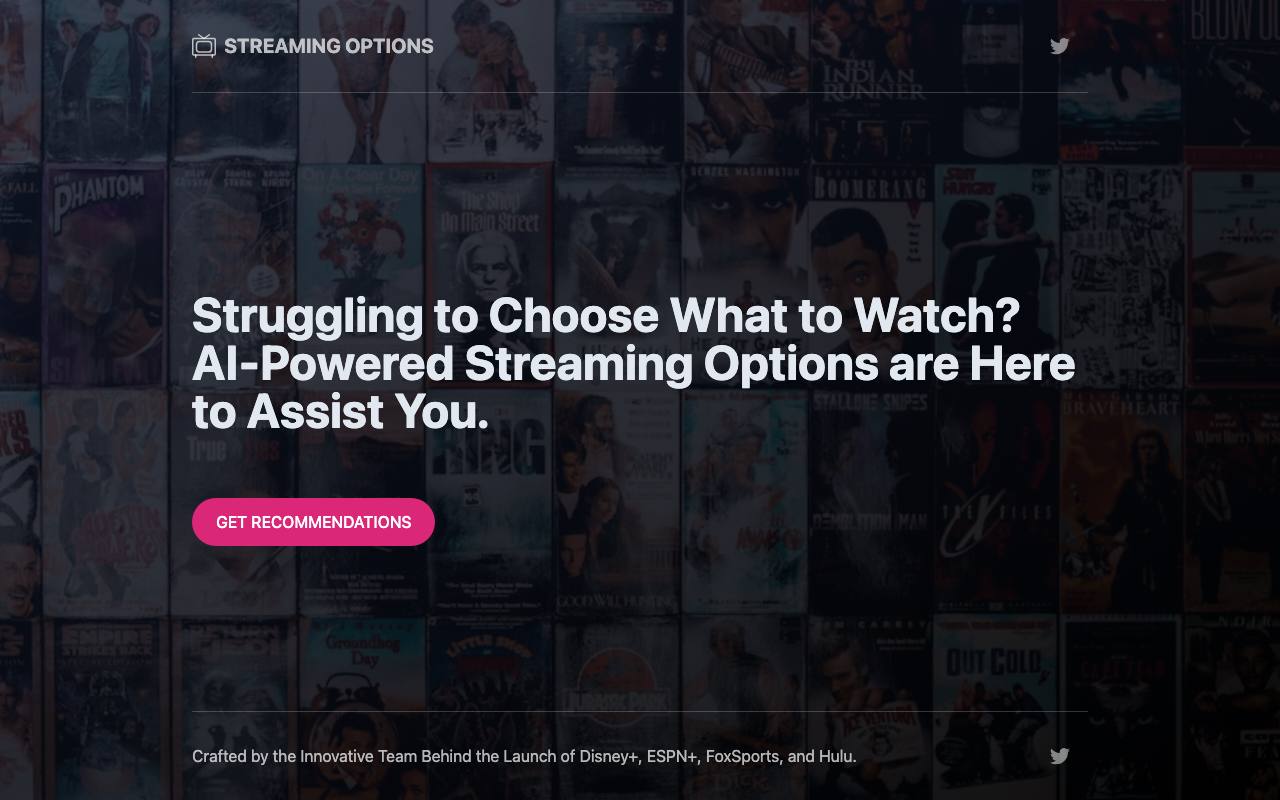 Streaming Options screenshot