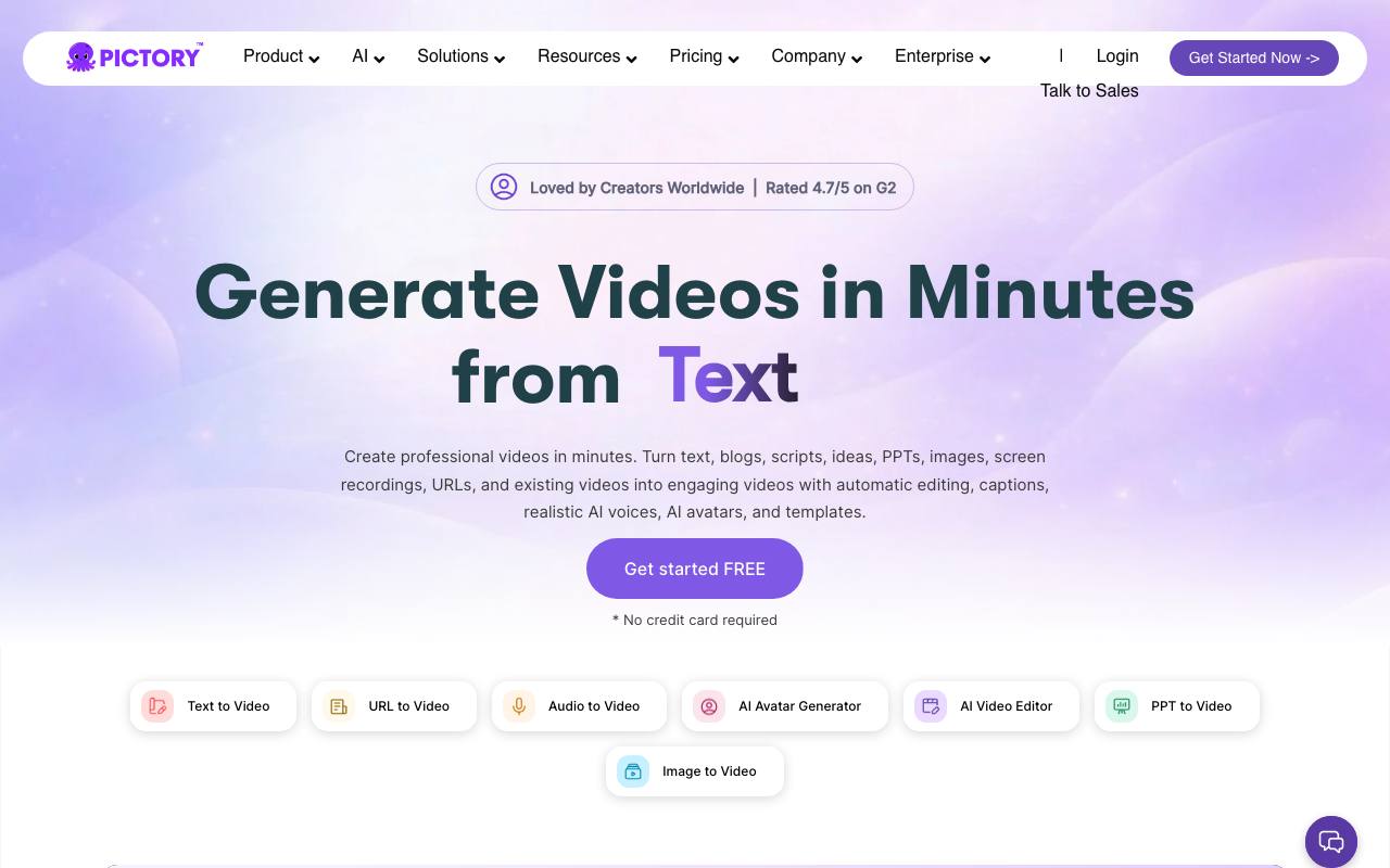 Pictory screenshot