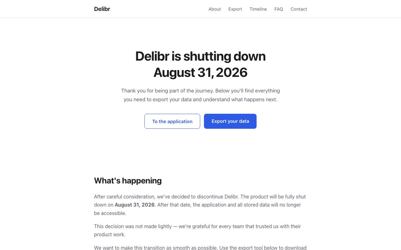 Delibr screenshot