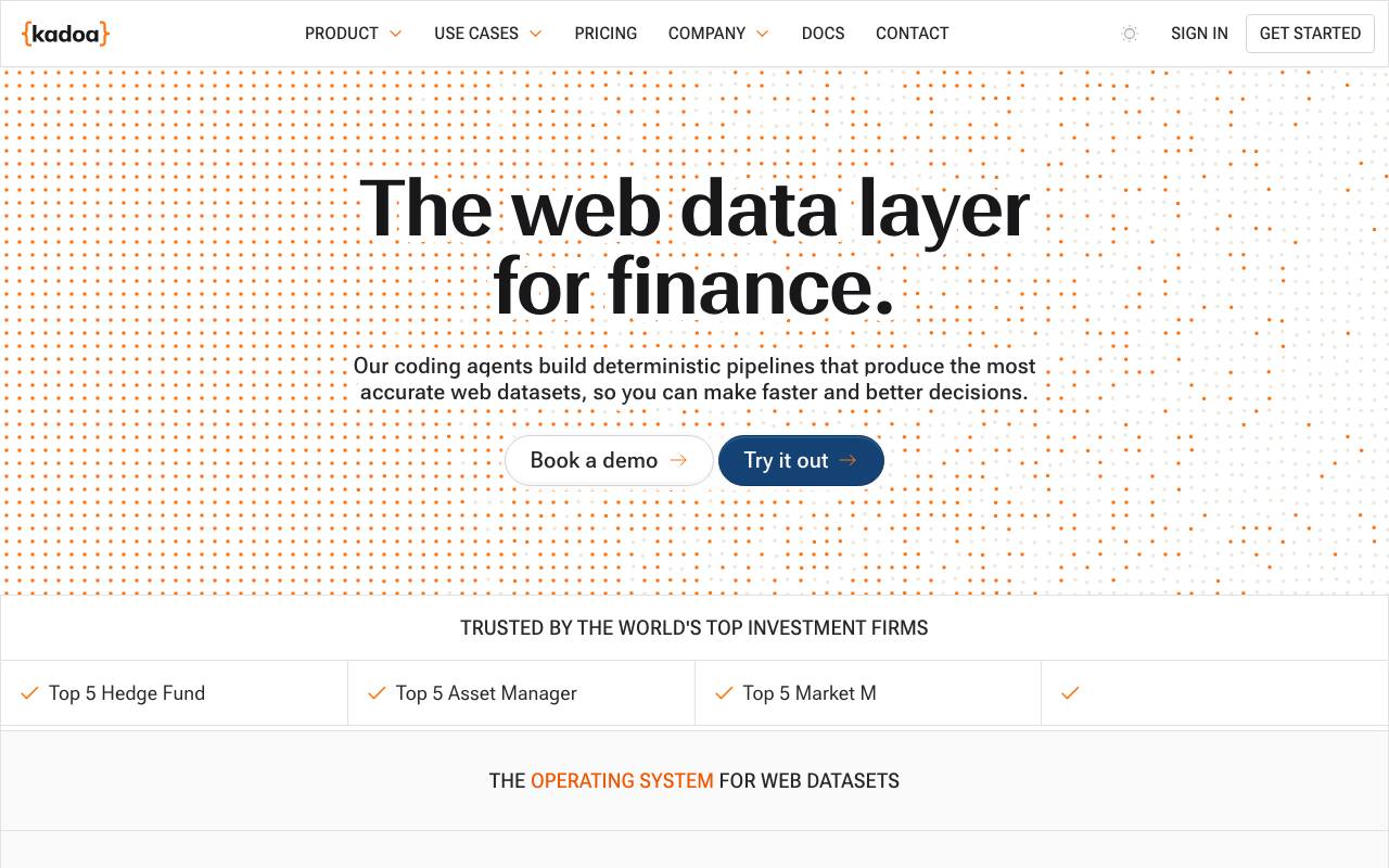Kadoa screenshot