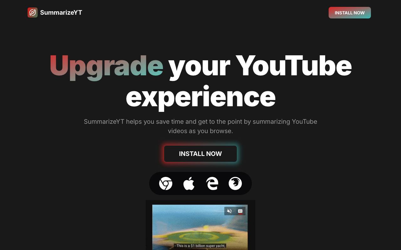 SumarizeYT screenshot