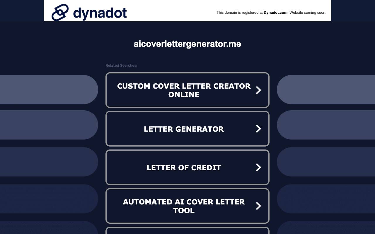 AI Cover Letter Generator screenshot