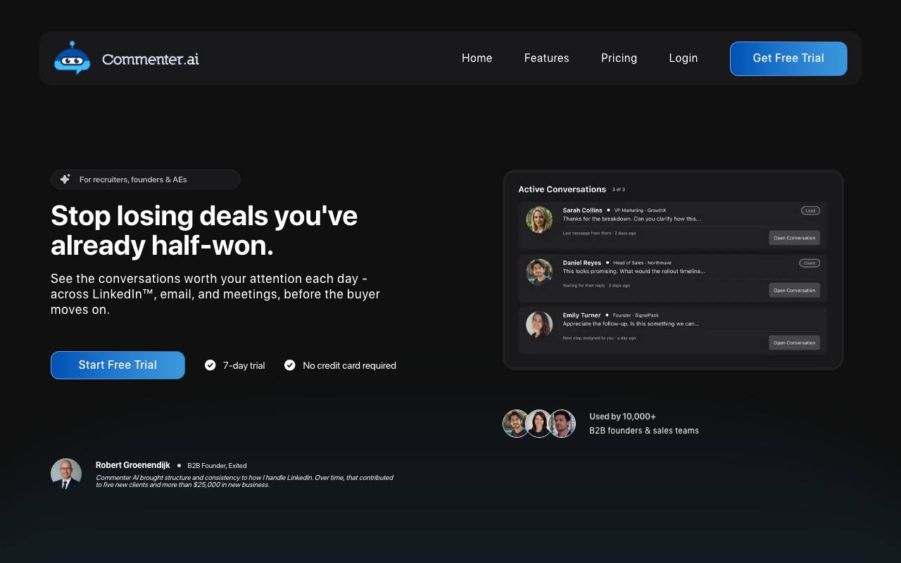 Commenter AI screenshot