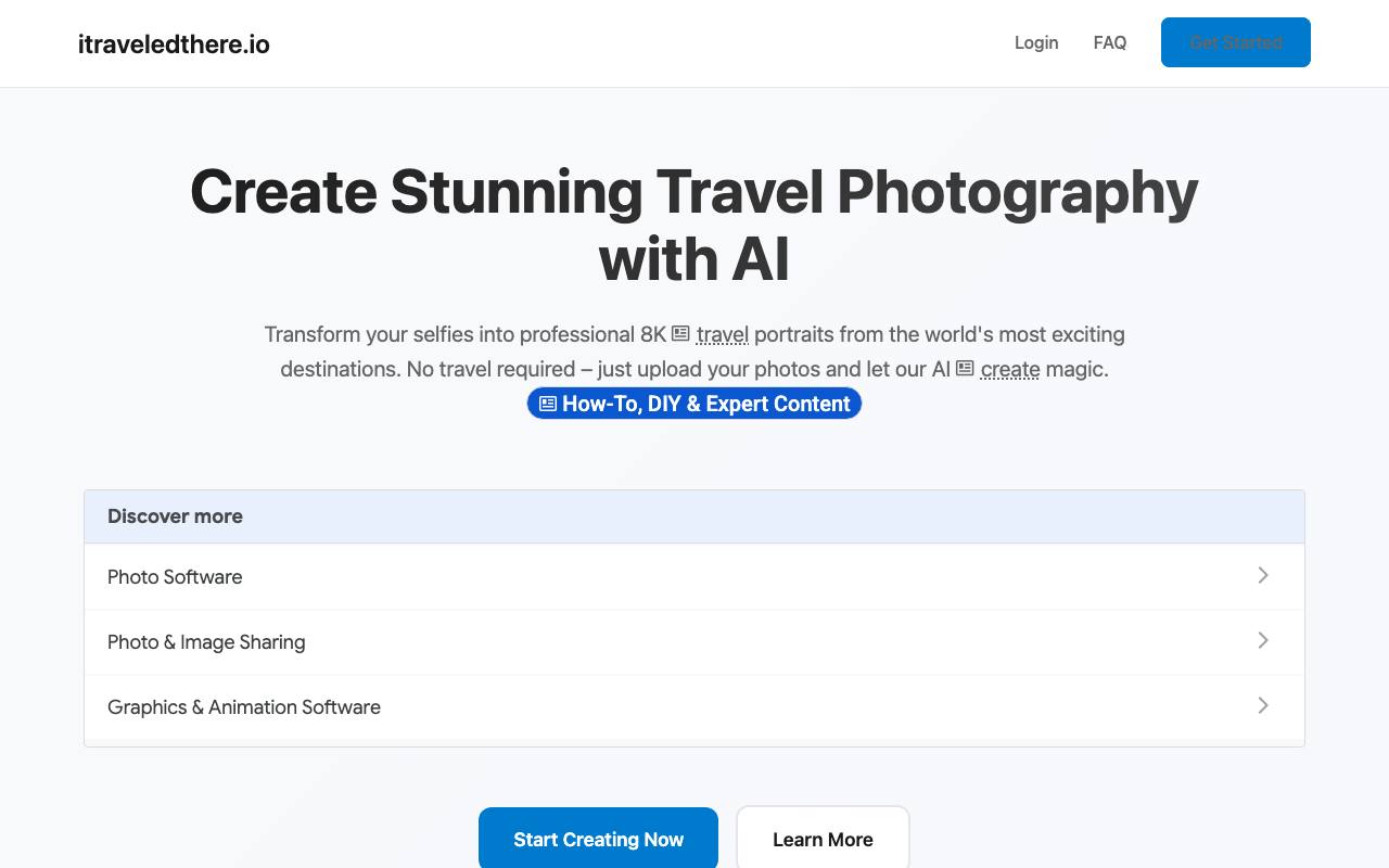 Itraveledthere.io screenshot