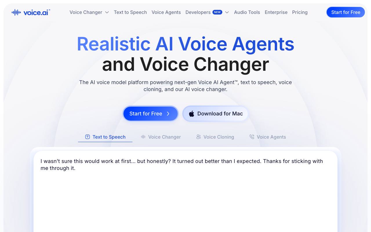 Voice AI screenshot