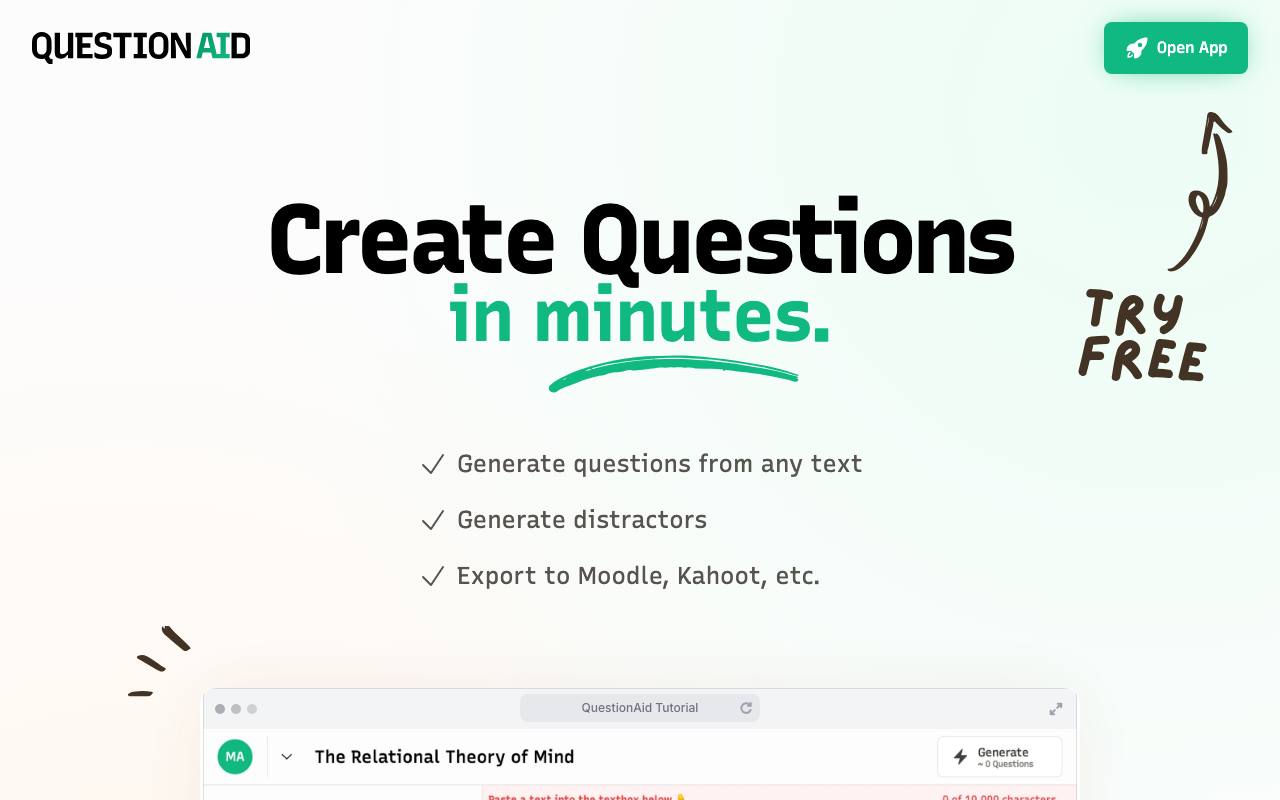 QuestionAid screenshot
