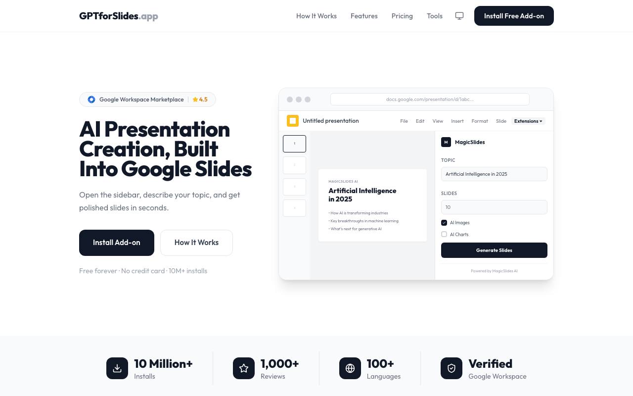 GPTforSlides screenshot